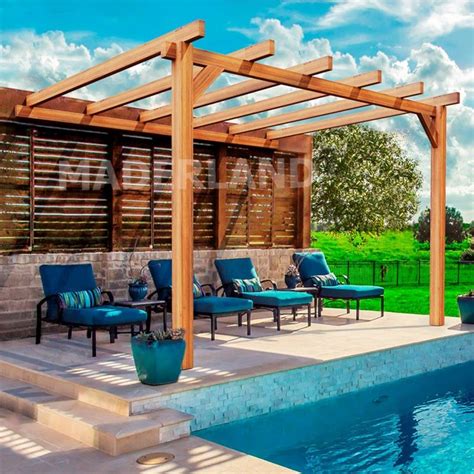 Pérgola Madera Andorra Laminada | Pérgola de madera adosada