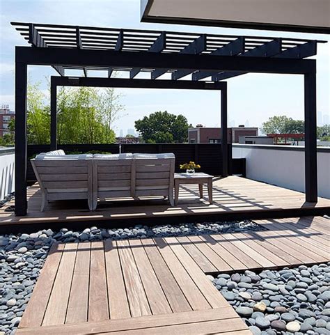 Pérgolas de hierro | Outdoor pergola, Rooftop terrace design, Modern ...