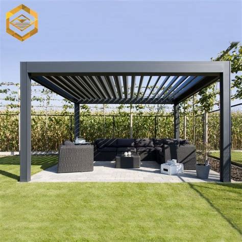 pergolas para el jardin con vigas de metal   Ideas Bonitas Para