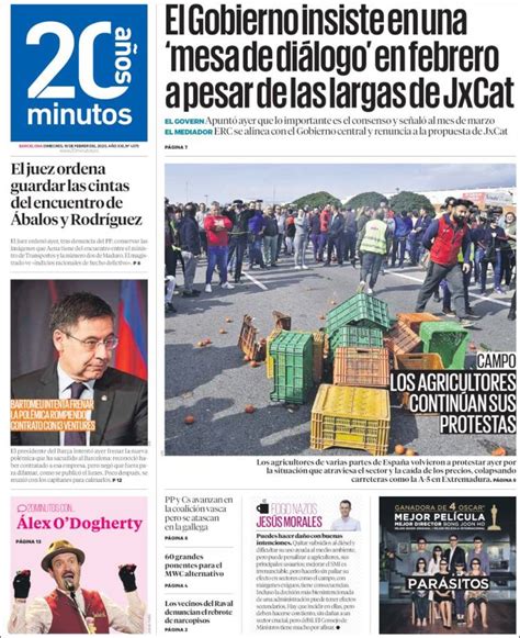 Periódico 20 Minutos   Barcelona  España . Periódicos de España ...