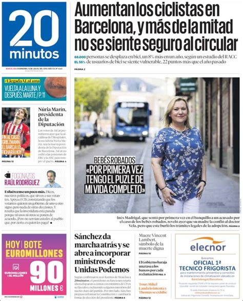 Periódico 20 Minutos   Barcelona  España . Periódicos de España ...