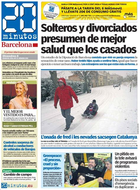 Periódico 20 Minutos   Barcelona  España . Periódicos de España ...