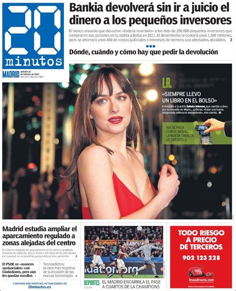 Periódico 20 Minutos   Madrid  España . Periódicos de España. Edición ...