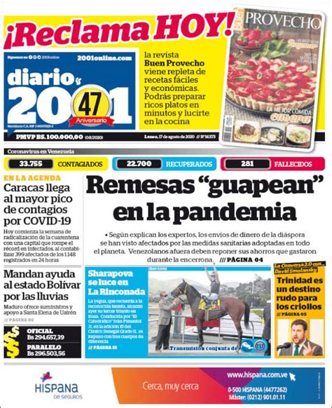 Periódico 2001   Dosmiluno  Venezuela . Periódicos de ...