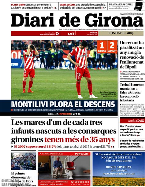 Periodico Diari de Girona   13/5/2019