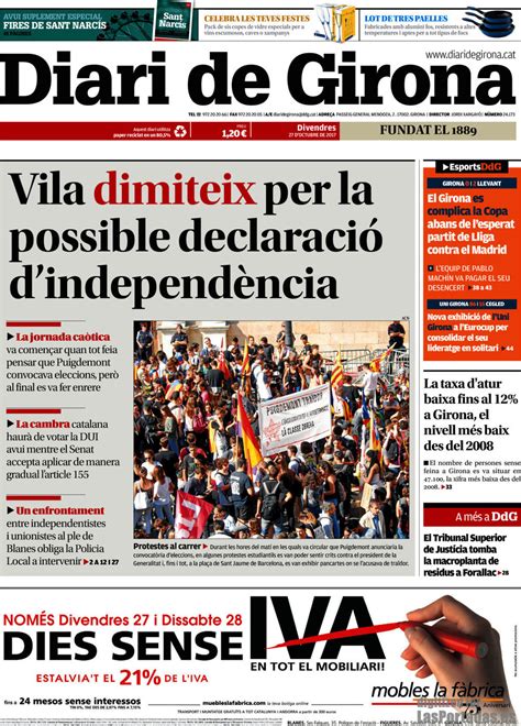 Periodico Diari de Girona   27/10/2017