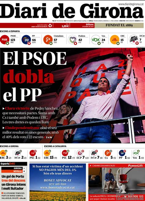 Periodico Diari de Girona   29/4/2019