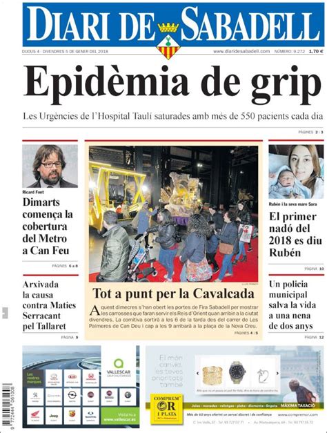 Periódico Diari de Sabadell  España . Periódicos de España ...