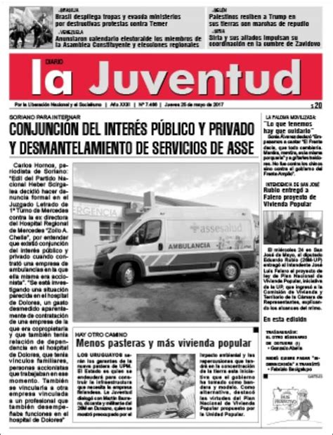 Periódico Diario La Juventud  Uruguay . Periódicos de ...