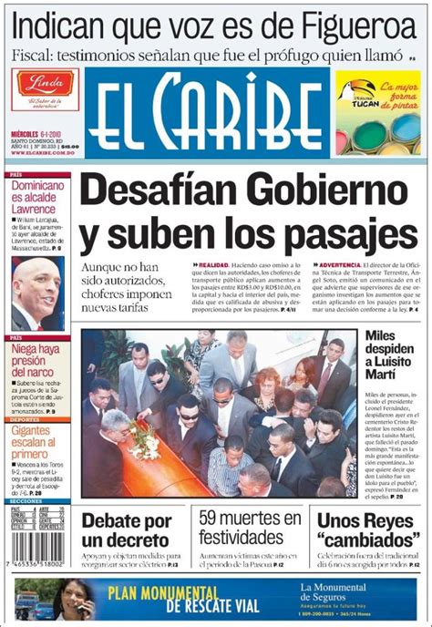 Periódico El Caribe  R. Dominicana . Periódicos de R ...