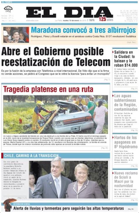 Periódico El Día de la Plata Argentina . Periódicos de ...