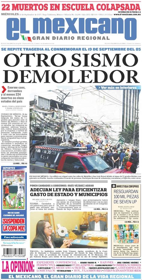 Periódico El Mexicano   El Gran Diario Regional  México . Periódicos de ...