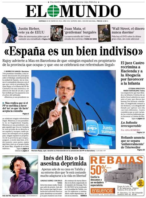 Periódico El Mundo  España . Periódicos de España. Edición de domingo ...