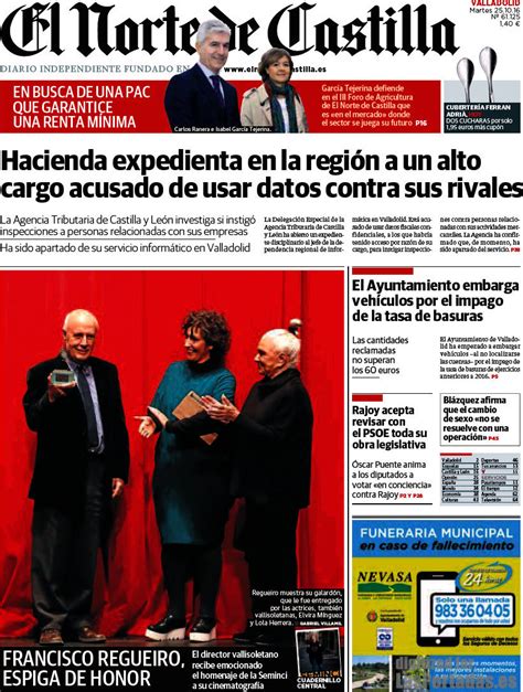 Periodico El Norte de Castilla   25/10/2016