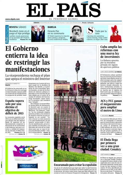 Periódico El País  España . Periódicos de España. Toda la ...