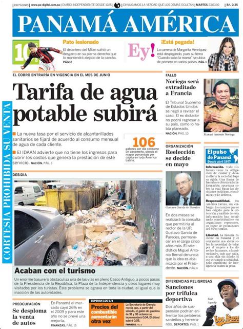 Periódico El Panamá América  Panamá . Periódicos de Panamá ...