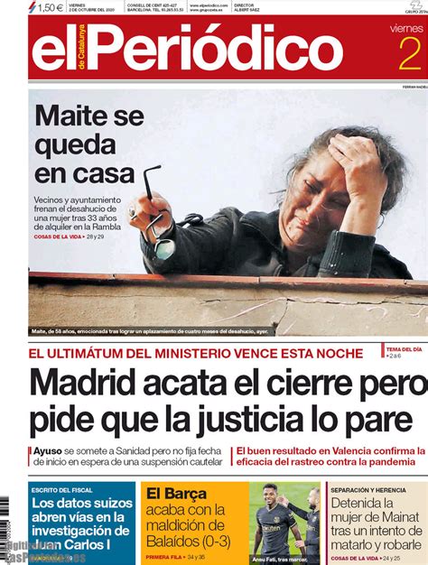 Periodico El Periódico de Catalunya Castellano    2/10/2020