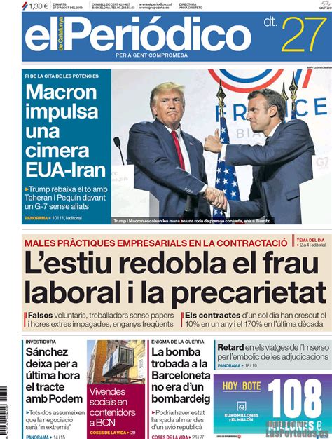 Periodico El Periódico de Catalunya Català    27/8/2019