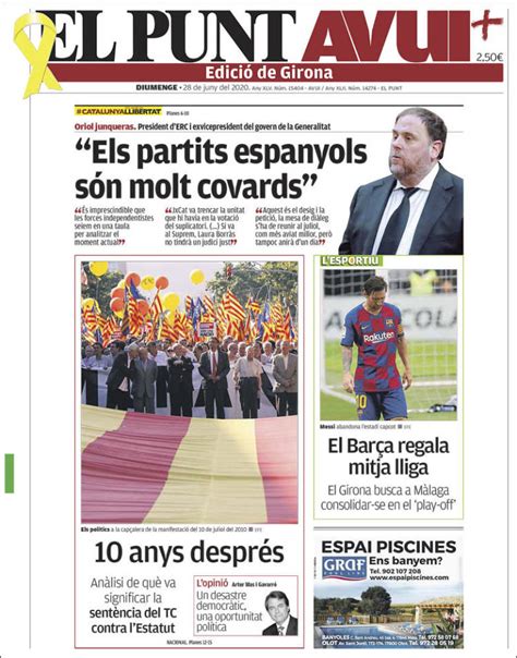 Periódico El Punt Avui   Girona  España . Periódicos de España. Edición ...
