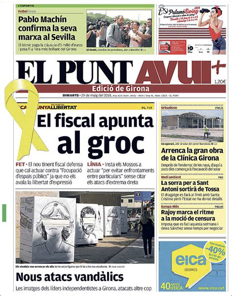 Periódico El Punt Avui   Girona  España . Periódicos de España. Edición ...