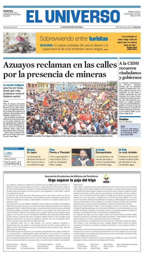Periódico El Universo   Ecuador  Ecuador . Periódicos de ...