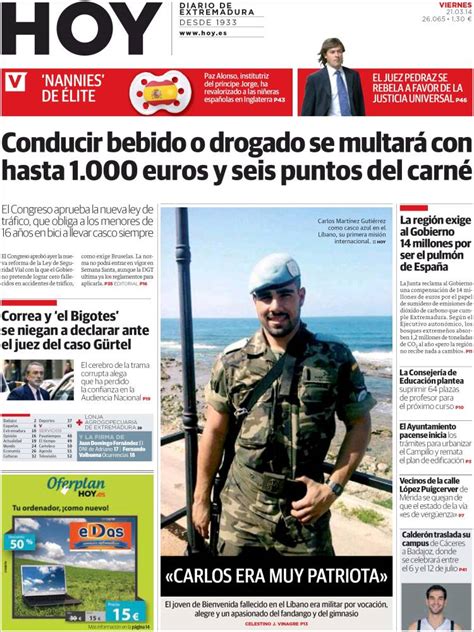 Periódico Hoy   Badajoz  España . Periódicos de España ...