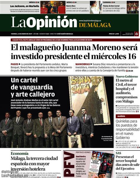 Periodico La Opinión de Málaga   11/1/2019