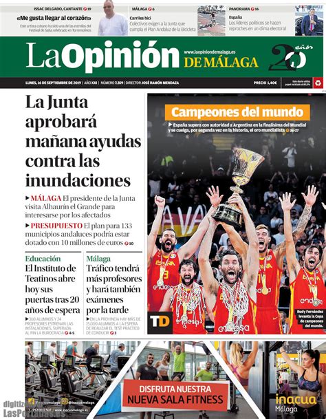 Periodico La Opinión de Málaga   16/9/2019