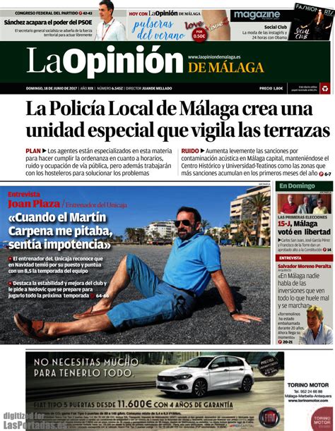 Periodico La Opinión de Málaga   18/6/2017