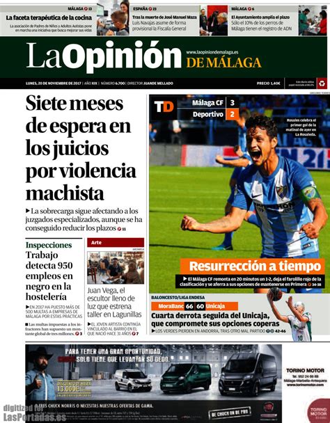 Periodico La Opinión de Málaga   20/11/2017