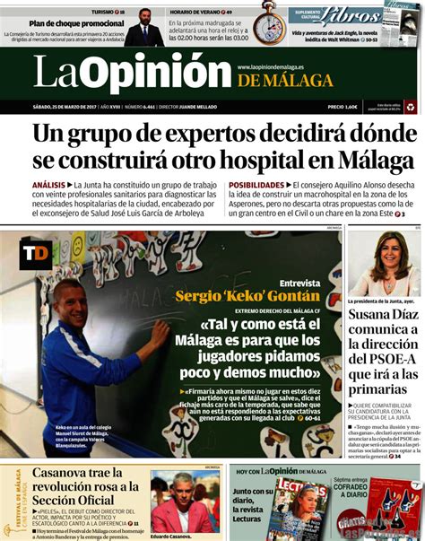 Periodico La Opinión de Málaga   25/3/2017