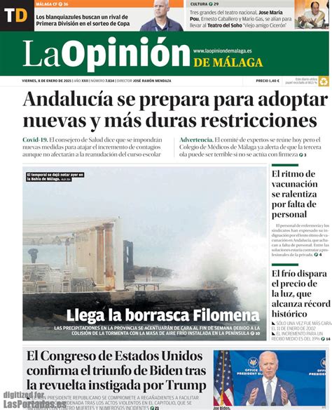 Periodico La Opinión de Málaga   8/1/2021