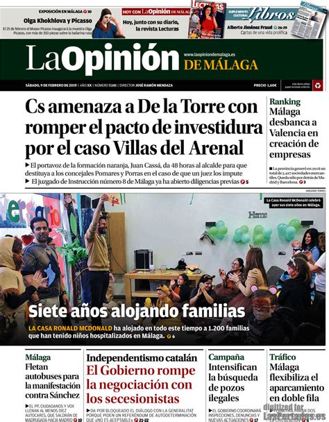 Periodico La Opinión de Málaga   9/2/2019