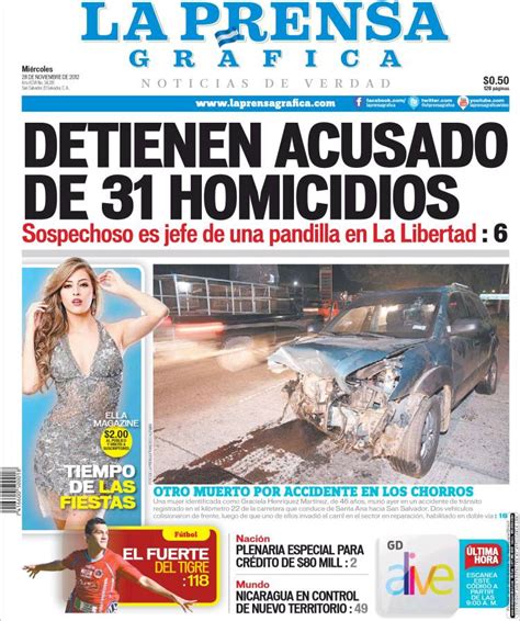 Periódico La Prensa Gráfica  El Salvador . Periódicos de ...