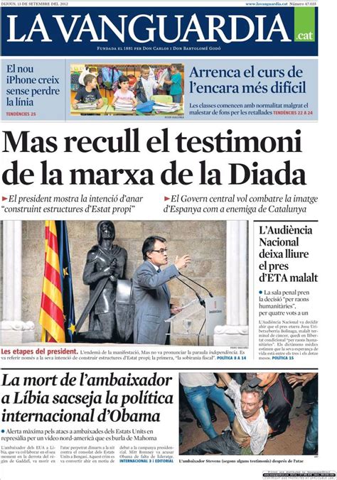Periódico La Vanguardia   Català  España . Periódicos de España ...