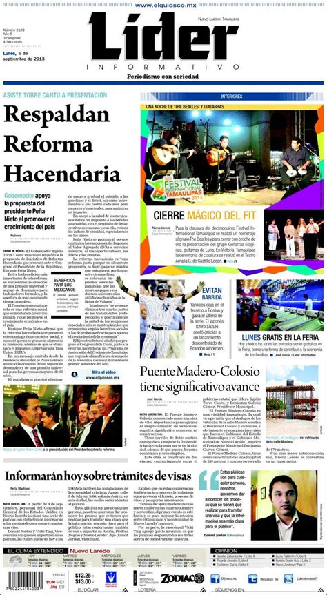 Periódico Lider Informativo  México . Periódicos de México. Edición de ...