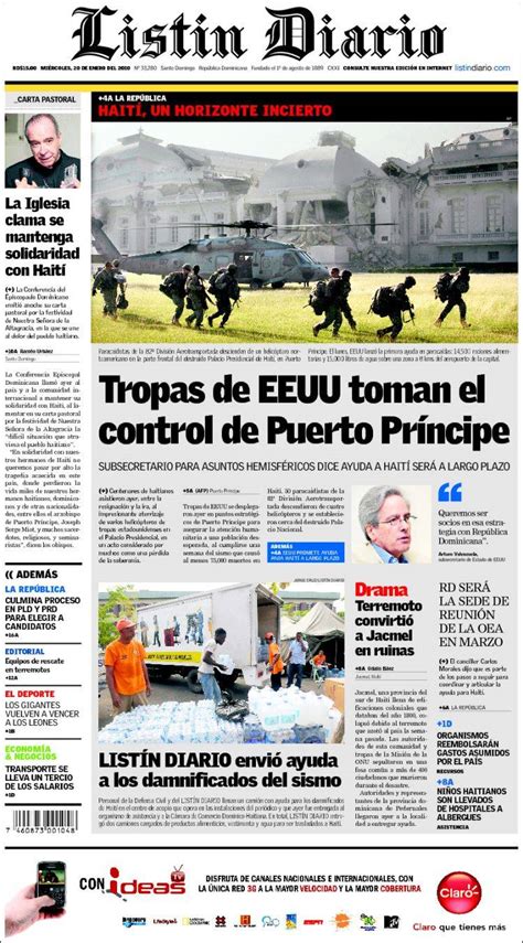 Periódico Listín Diario  R. Dominicana . Periódicos de R ...