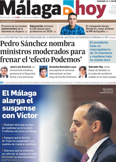 Periodico Malaga Hoy   11/1/2020