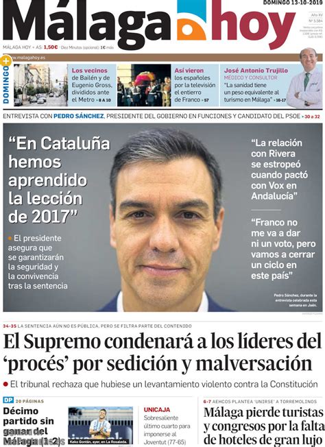 Periodico Malaga Hoy   13/10/2019