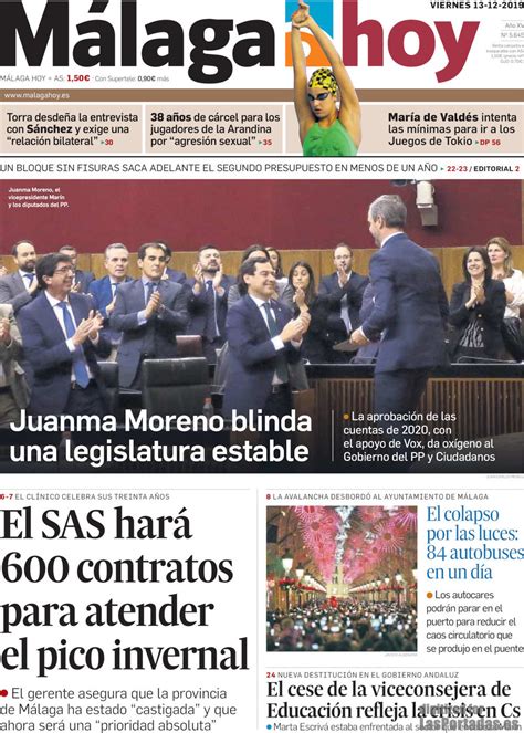 Periodico Malaga Hoy   13/12/2019