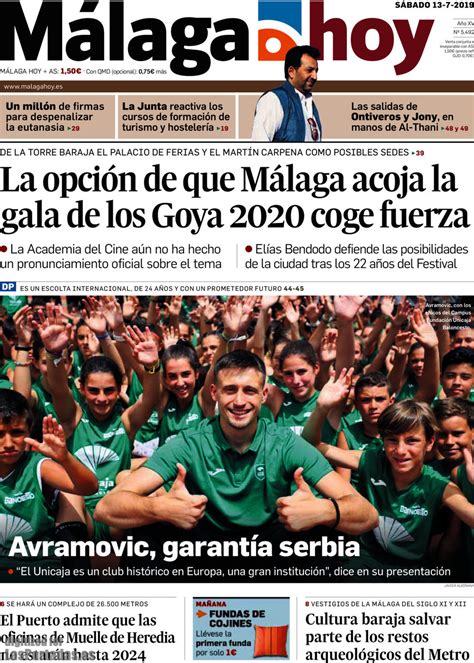 Periodico Malaga Hoy   13/7/2019