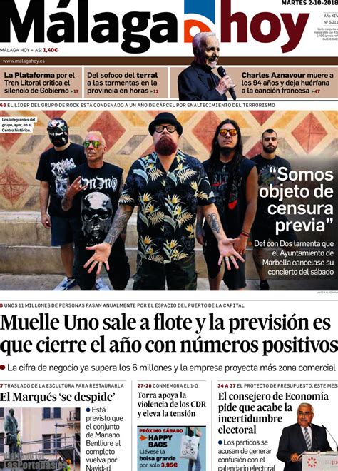 Periodico Malaga Hoy   2/10/2018