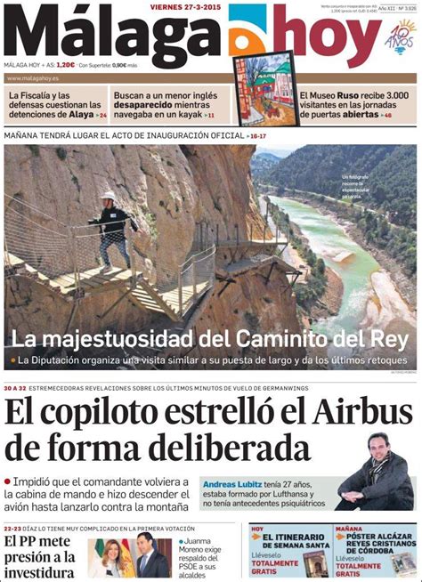 Periódico Málaga Hoy  España . Periódicos de España ...