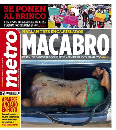 Periódico METRO on Twitter:  #Puebla La portada de hoy: #cadáveres # ...
