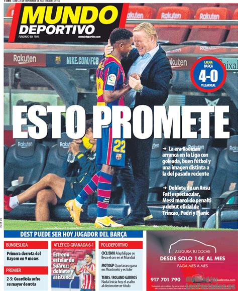 Periodico Mundo Deportivo   28/9/2020