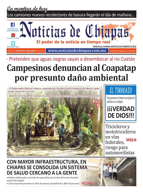 Periódico Noticias de Chiapas, Edición virtual; 03 FEBRERO ...