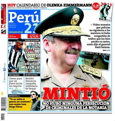 Periódico Perú 21  Perú . Periódicos de Perú. Edición de martes, 26 de ...