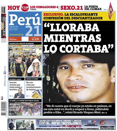 Periódico Perú 21  Perú . Periódicos de Perú. Edición de miércoles, 8 ...