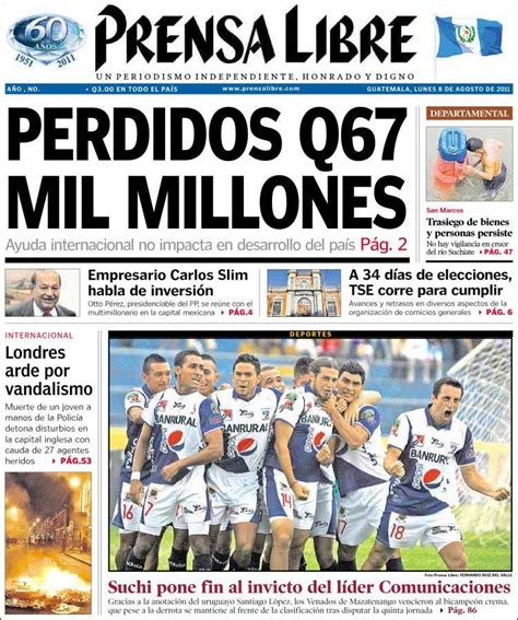 Periódico Prensa Libre Guatemala . Periódicos de ...