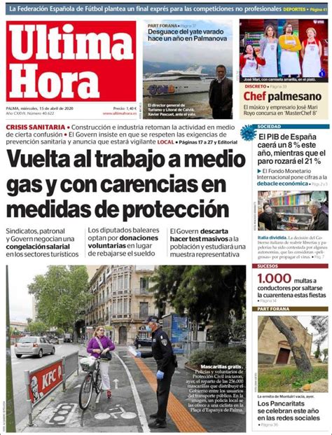 Periódico Última Hora  España . Periódicos de España. Toda la prensa de ...